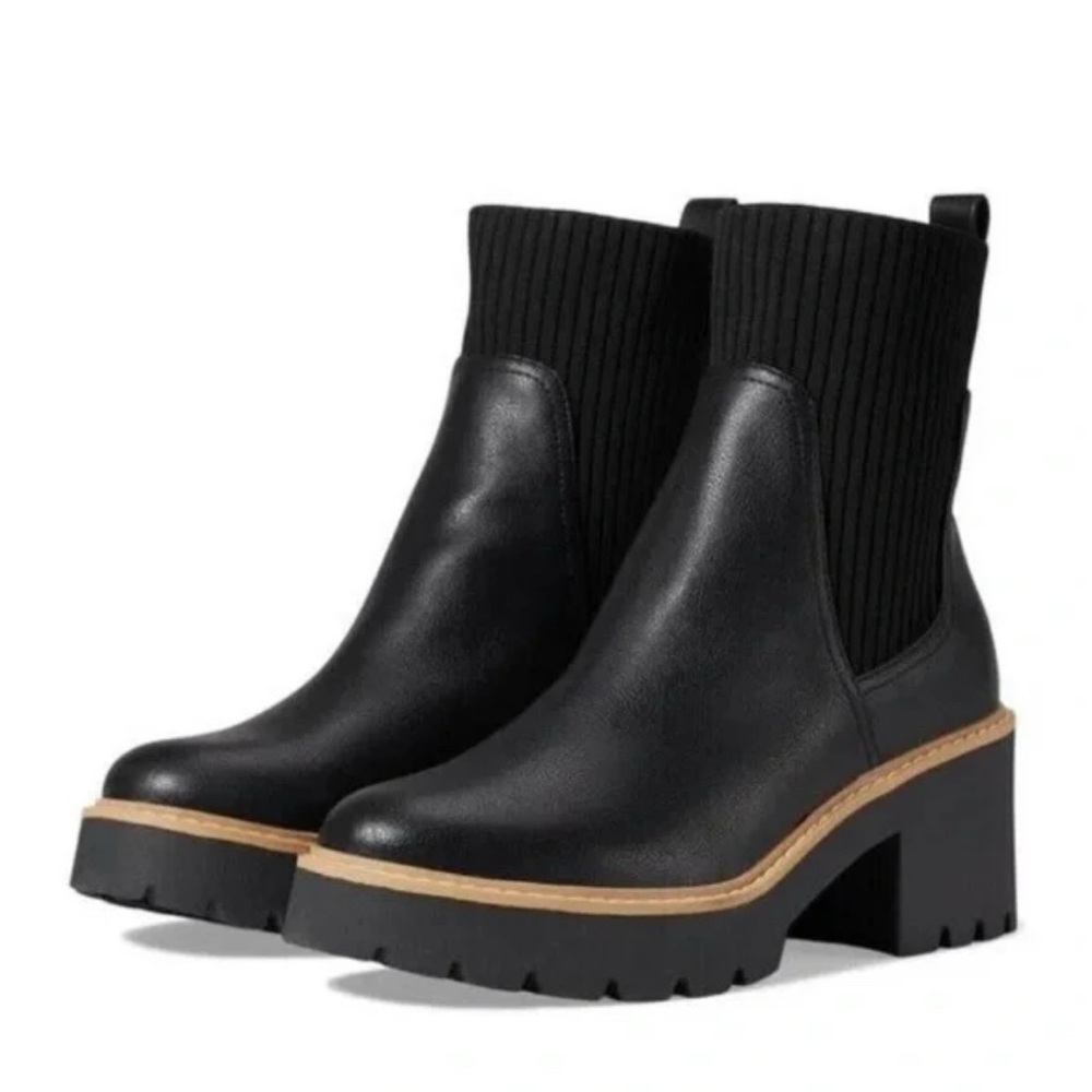 Black Chunky Heel Ankle Boots Dolce Vita sz 8